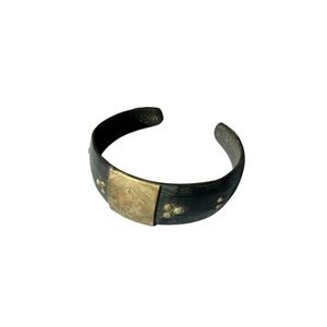 Black and Gold Cuff Bracelet